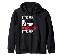 Lazy Halloween Costume It's Me Hi I'm The Warlock Zip Hoodie