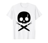 Lazy Halloween Costume Sewing Pirate Skull Seam Ripper T-Shirt