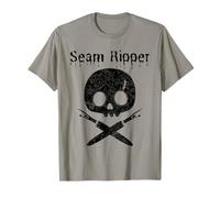 Lazy Halloween Costume Sewing Pirate Skull Seam Ripper T-Shirt