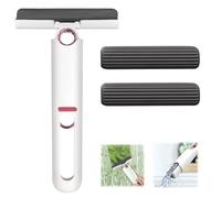 Lazy Hand Portable Mini Mop - Wet & Dry Cleaning, 2pcs Strong Absorbent Sponge Head, Lightweight Telescopic Handle, Self-Squeeze, Short Mop for Bathroom & Kitchen