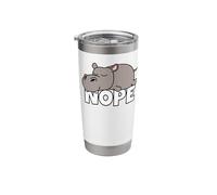 Lazy Hippo Hippopotamus Not Today Nope Stainless Steel Insulated Tumbler