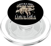 Lazy Is A Strong Word Funny Quote Sloth Lover PopSockets PopGrip for MagSafe