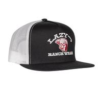 Lazy J Ranch Black & White Embroidered Show Time Classic Five Panel Trucker Hat - Adjustable Unisex Country Hats, Vintage Trucker Hat