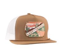 Lazy J Ranch Desert Show Time Classic Rope Trucker Hat - Adjustable Unisex Country Hats, Vintage Trucker Hat, Rope Hat, Brown & White, L