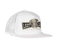 Lazy J Ranch Diamond Banner Performance Rope Hat - Unisex Adjustable Trucker Hat, White, L