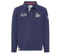 Lazy Jacks Boys Contrast Collar Rugby Shirt - Marine - Marine - 9-10 Years