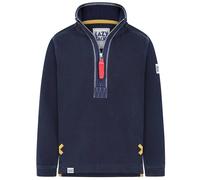 Lazy Jacks Boy's Pique Quarter Zip Sweatshirt in Dark Blue | Size: 9-10 Years Lazy Jacks Dark Blue 9-10 Years