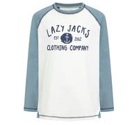 Lazy Jacks Boys Printed Cotton Long-Sleeved T-Shirt - Niagara Blue - Niagara Blue - 1-2 Years