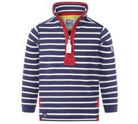 Lazy Jacks Boy's Quarter Zip Sweatshirt in Dark Blue | Size: 5-6 Years Lazy Jacks Dark Blue 5-6 Years