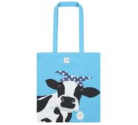 Lazy Jacks Cow Tote Bag - Sky / Black / White - One Size - Sky/Black/White