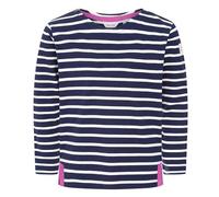Lazy Jacks Girl's Breton Top in Dark Blue | Size: 7-8 Years Lazy Jacks Dark Blue 7-8 Years