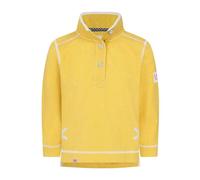 Lazy Jacks Girl's Pique Button Neck Sweatshirt in Lemon | Size: 9-10 Years Lazy Jacks Lemon 9-10 Years