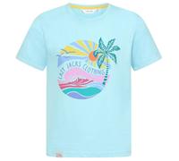 Lazy Jacks Girl's Printed Cotton T-Shirt in Light Blue | Size: 1-2 Years Lazy Jacks Light Blue 1-2 Years
