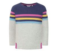 Lazy Jacks Girls Striped Breton Long-Sleeved T-Shirt - Grey Marl - Grey Marl - 11-13 Years - 100% Brushed Cotton