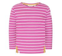 Lazy Jacks Girls Striped Breton Long-Sleeved T-Shirt - Raspberry - Raspberry - 9-10 Years - 100% Brushed Cotton