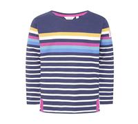 Lazy Jacks Girl's Striped Breton Top in Navy | Size: 5-6 Years Lazy Jacks Navy 5-6 Years