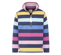 Lazy Jacks Kids Striped Quarter Zip Sweatshirt - Twilight - 5-6 Years - Twilight - 100% Cotton