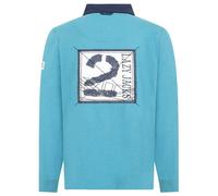 Lazy Jacks Mens Contrast Collar Rugby Shirt - Teal - Teal - XL