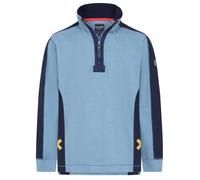 Lazy Jacks Men's Contrast Panel Pique Sweatshirt in Blue | Size: Medium Lazy Jacks Blue M