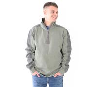 Lazy Jacks Mens Contrast Panel Pique Sweatshirt - Khaki Green - Khaki Green - L