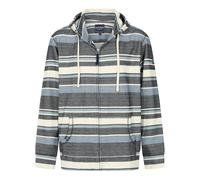 Lazy Jacks Mens Stripe Detail Textured Snug Fit Full Zip Hoodie - Multicoloured / Multicoloured - Multicoloured/Multicoloured - L, L