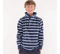 Lazy Jacks Mens Striped Quarter Zip Sweatshirt - Marine - Marine - M