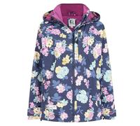 Lazy Jacks Women's Blossom Waterproof Jacket - Navy Blue / Pink / Yellow - Navy Blue/Pink/Yellow - XL - 100% Mixed
