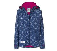 Lazy Jacks Women's Circle Waterproof Jacket - Blue / Pink - Blue/Pink - XS - 100% Mixed