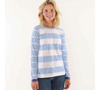 Lazy Jacks Womens/Ladies Striped T-Shirt - Sky - Sky - L - 100% Cotton