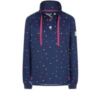 Lazy Jacks Women's Polka Dot Button Neck Sweatshirt - Twilight - Twilight - M