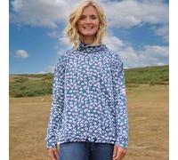 Lazy Jacks Women's Printed Polo Neck Sweatshirt - Emerald - Emerald - 12 UK