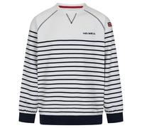 Lazy Jacks Women's Striped Sweatshirt - White - 3XL - White - 100% Cotton