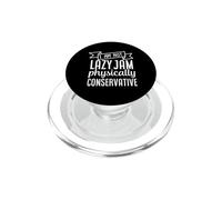 Lazy Jam Physically Conservative Sarcastic Humor PopSockets PopGrip for MagSafe