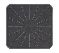 Lazy K Induction Cooktop Mat - Silicone Fiberglass Scratch Protector - for Magnetic Stove - Non slip Pads to Prevent Pots from Sliding during Cooking - Square (9inches) Gray