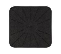Lazy K Induction Cooktop Mat - Silicone Fiberglass Scratch Protector - for Magnetic Stove - Non slip Pads to Prevent Pots from Sliding during Cooking - Square (7.4inches) Black