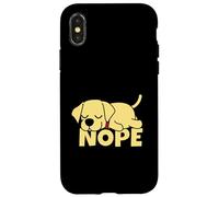 Lazy Labrador Retriever Yellow Lab Cute Dog Nope Case for iPhone X/XS