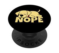 Lazy Labrador Retriever Yellow Lab Cute Dog Nope PopSockets Adhesive PopGrip