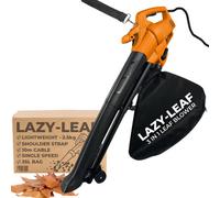 Lazy-Leaf Electric Garden Leaf Blower / Vacuum / Shredder / Mulcher - Lightweight 2.6Kg - 10M Cable - 35L Zipped Bag