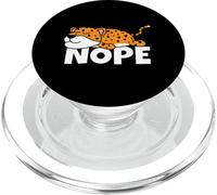 Lazy Leopard Africa African Animal Not Today Nope PopSockets PopGrip for MagSafe