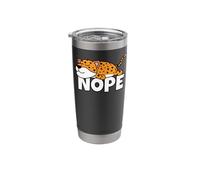 Lazy Leopard Nope Not Today Wild Cat Lazybones Laziness Stainless Steel Insulated Tumbler