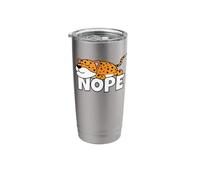 Lazy Leopard Nope Not Today Wild Cat Lazybones Laziness Stainless Steel Insulated Tumbler