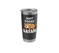 Lazy Leopard Not Today Satan Wild Cat Lazybones Laziness Stainless Steel Insulated Tumbler