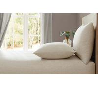Lazy Linen Extra Deep Fitted Sheet, Double, White Dimensions: 4′6″ x 6′3″ (135cm x 190cm)
