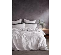 Lazy Linen 'Pure Washed Linen' Pillowcase Pair in White Lazy Linen White
