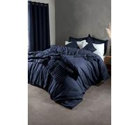 Lazy Linen 'Pure Washed Linen' Quilted Throw in Navy Lazy Linen Navy