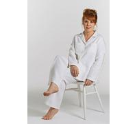 Lazy Linen Women's 'Pure Washed Linen' Pyjama Set in White | Size: 12-14 Lazy Linen White 12-14
