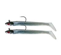 Lazy Lures Bomb Squad Lures (45g/16cm), 2 Per Pack Durable Soft Plastic Paddle Tailed Lures, Saltwater Lures. Perfect For Sea And Fresh Water Fishing, Catch Bass, Pollock, Cod and Mackerel (Silver)