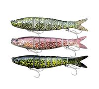 LAZY LURES Multi Jointed Fresh & Salt Water Fishing Lures for Pike, Bass, Perch & Trout (Fresh Pack)