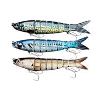 LAZY LURES Multi Jointed Fresh & Salt Water Fishing Lures for Pike, Bass, Perch & Trout (Salt Pack)