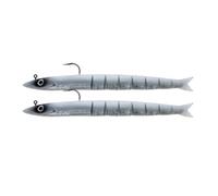 Lazy Lures - The Renaissance Eel 18g / 14cm, 2 Segmneted Eels Per Pack, Realistic Swimming Action, 3D Eyes And Super Sharp Hook, Perfect For Sea And Freshwater Fishing (White)